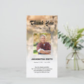 Herdenkingskaart voor dankbetuiging bedankkaart (Staand voorkant)