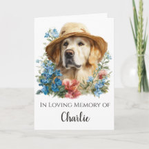 Herdenkingskaart voor Golden Retriever - Huisdierv
