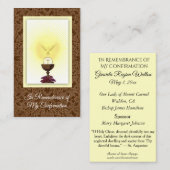 Herdenkingskaart voor het bevestigen van het verho visitekaartje (Voorkant / Achterkant)