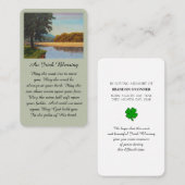 Herdenkingskaart voor het vieren van het leven visitekaartje (Voorkant / Achterkant)