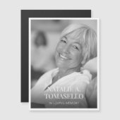 Herdenkingskaart voor levensviering Funeral Magnet (Voorkant / Achterkant)