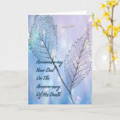 Herdenkingskaart voor vader kaart (Gele Bloem)