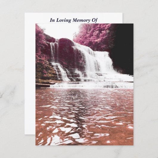 herdenkingskaart waterval (Voorkant / Achterkant)
