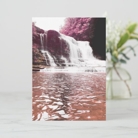 herdenkingskaart waterval programmakaart (Staand voorkant)