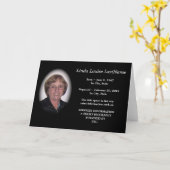 herdenkingskaart (zwart) kaart (Gele Bloem)