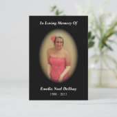 herdenkingskaart (zwart) kaart (Staand voorkant)