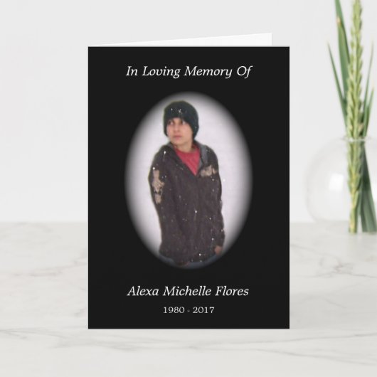 herdenkingskaart (zwart) kaart (Voorkant)