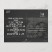 Herdenkingskaarten Een boeket witte rozen monochro Feestdagenkaart (Achterkant)