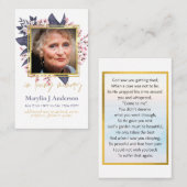 Herdenkingskaarten Foto Gebedskaarten Herdenking v Visitekaartje (Voorkant / Achterkant)