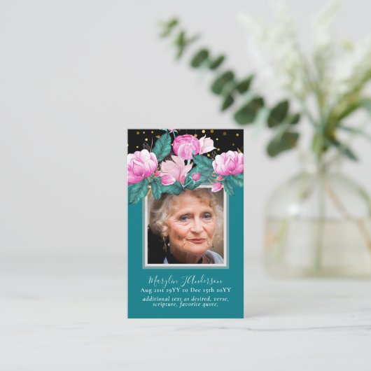 Herdenkingskaarten Foto Gebedskaarten Herdenking v Visitekaartje (Staand voorkant)