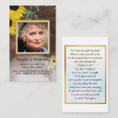 Herdenkingskaarten Foto Gebedskaarten Herdenking v Visitekaartje (Voorkant / Achterkant)