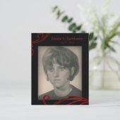 herdenkingskaarten rode bloei (Staand voorkant)