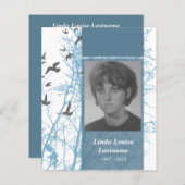 herdenkingskaarten, silhouscrevogels (Voorkant / Achterkant)