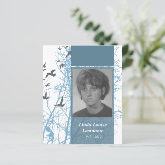 herdenkingskaarten, silhouscrevogels (Staand voorkant)