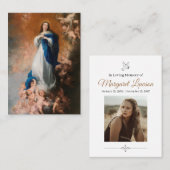 Herdenkingskaarten Visitekaartje (Voorkant / Achterkant)