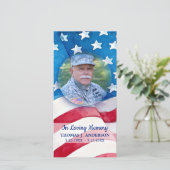 Herdenkingskaarten voor Amerikaanse Vlag Levensvie (Staand voorkant)