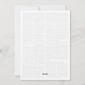 Herdenkingskaarten voor in de krant feestdagenkaart (Achterkant)