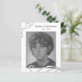 herdenkingskaarten wit floreren (Staand voorkant)