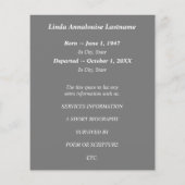 herdenkingskaarten wit floreren (Achterkant)