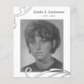 herdenkingskaarten wit floreren (Voorkant)