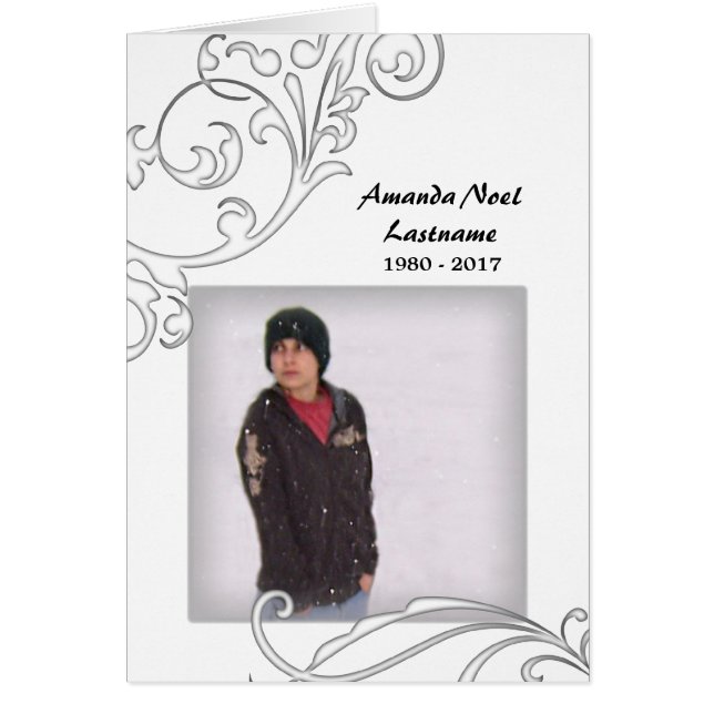 herdenkingskaarten : witte bloei (Voorkant)