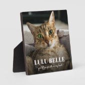 Herdenkingskat Foto Pootafdrukken Op Mijn Hart Fotoplaat (Voorkant)