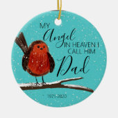 Herdenkingskerst voor altijd in ons hart vader keramisch ornament (Voorkant)