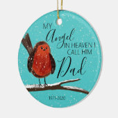 Herdenkingskerst voor altijd in ons hart vader keramisch ornament (Links)