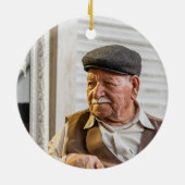 Herdenkingskerst voor altijd in ons hart vader keramisch ornament (Achterkant)