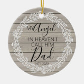 Herdenkingskerst voor altijd in ons hart vader keramisch ornament (Voorkant)