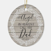 Herdenkingskerst voor altijd in ons hart vader keramisch ornament (Links)