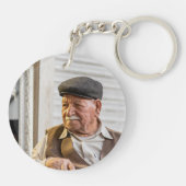 Herdenkingskerst voor altijd in ons hart vader sleutelhanger (Achterkant)