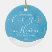 Herdenkingskerst voor altijd in ons hart verloren keramisch ornament (Voorkant)