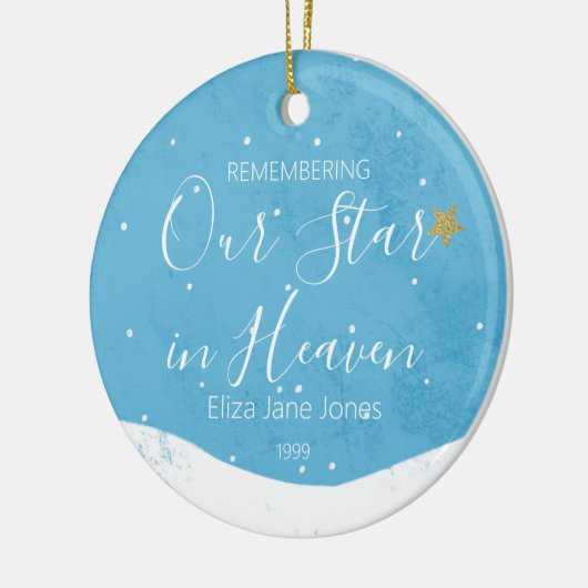 Herdenkingskerst voor altijd in ons hart verloren keramisch ornament (Links)