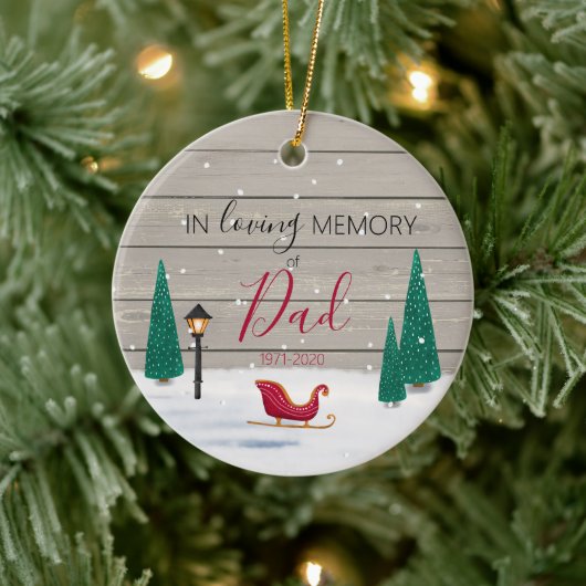 Herdenkingskerst voor altijd in ons hart verloren keramisch ornament (Boom)