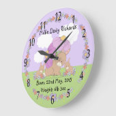 herdenkingsklok voor baby ronde (grote wandklok) grote klok (Hoek)