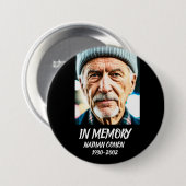HERDENKINGSKNOP GROOT AANGEPASTE FOTO RONDE BUTTON 7,6 CM (Voorkant /achterkant)