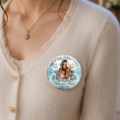 Herdenkingsknop met foto Ter liefdevolle herinneri Ronde Button 5,7 Cm