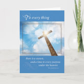 Herdenkingskruis in zonovergoten lucht kaart (Voorkant)