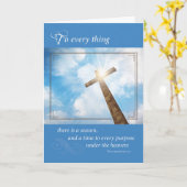 Herdenkingskruis in zonovergoten lucht kaart (Gele Bloem)