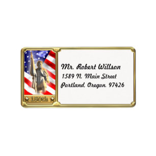 Herdenkingslabel van de civiele oorlog Soldaat Etiket