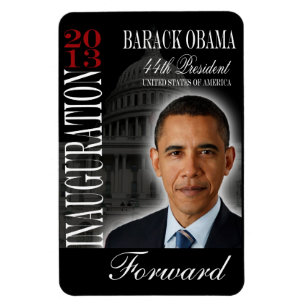 Herdenkingsmagneet Barack Obama 2013 Magneet