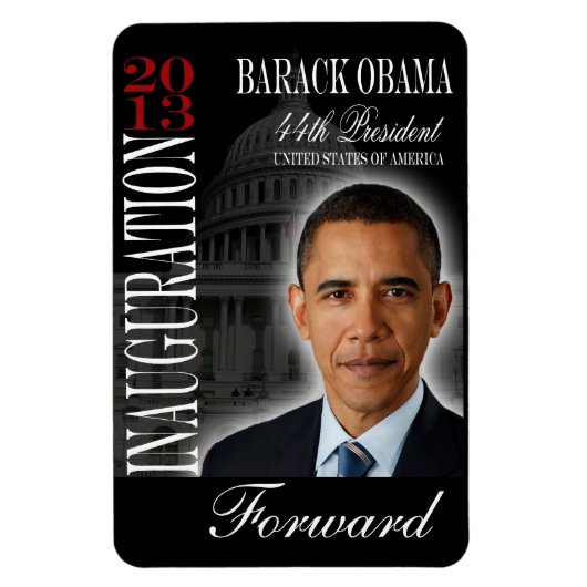 Herdenkingsmagneet Barack Obama 2013 Magneet (Verticaal)