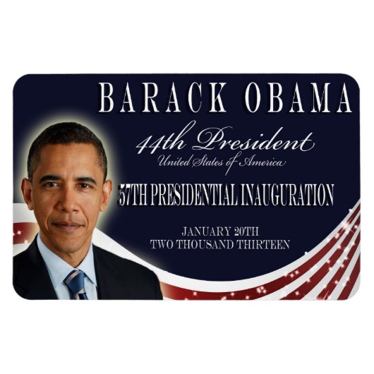 Herdenkingsmagneet van Obama 2013 Magneet (Horizontaal)