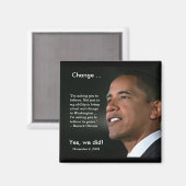 Herdenkingsmagneet van president Obama Magneet (Voorkant / Achterkant)
