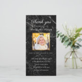 Herdenkingsmarmer Gouden Foto Herdenking Bedankkaart (Staand voorkant)