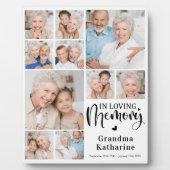 Herdenkingsmoderne liefdevolle herinnering 10 foto fotoplaat (Voorkant)