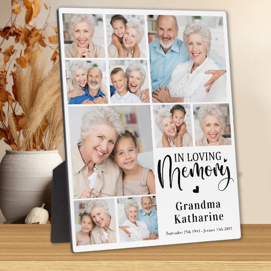 Herdenkingsmoderne liefdevolle herinnering 10 foto fotoplaat