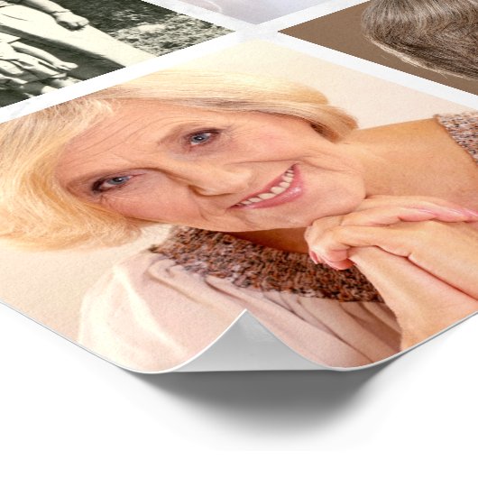 Herdenkingsmonument 18 Foto Collage Altijd in ons  Poster (Hoek)