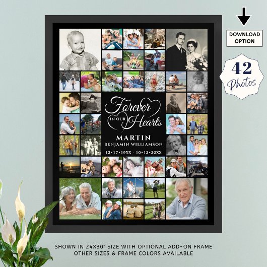 Herdenkingsmonument 42 Foto Collage ONS LEVEN LANG Poster